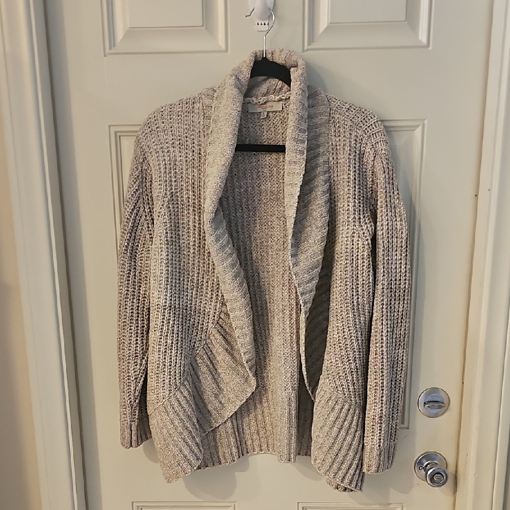 Elegant Cream Open-Front Cardigan